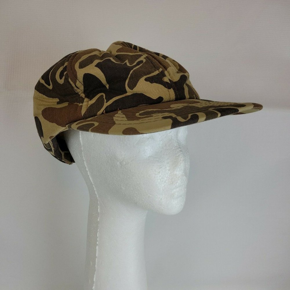 Thick Camo Snapback Hat Camouflage Brown Tan Adjustable Cap H008